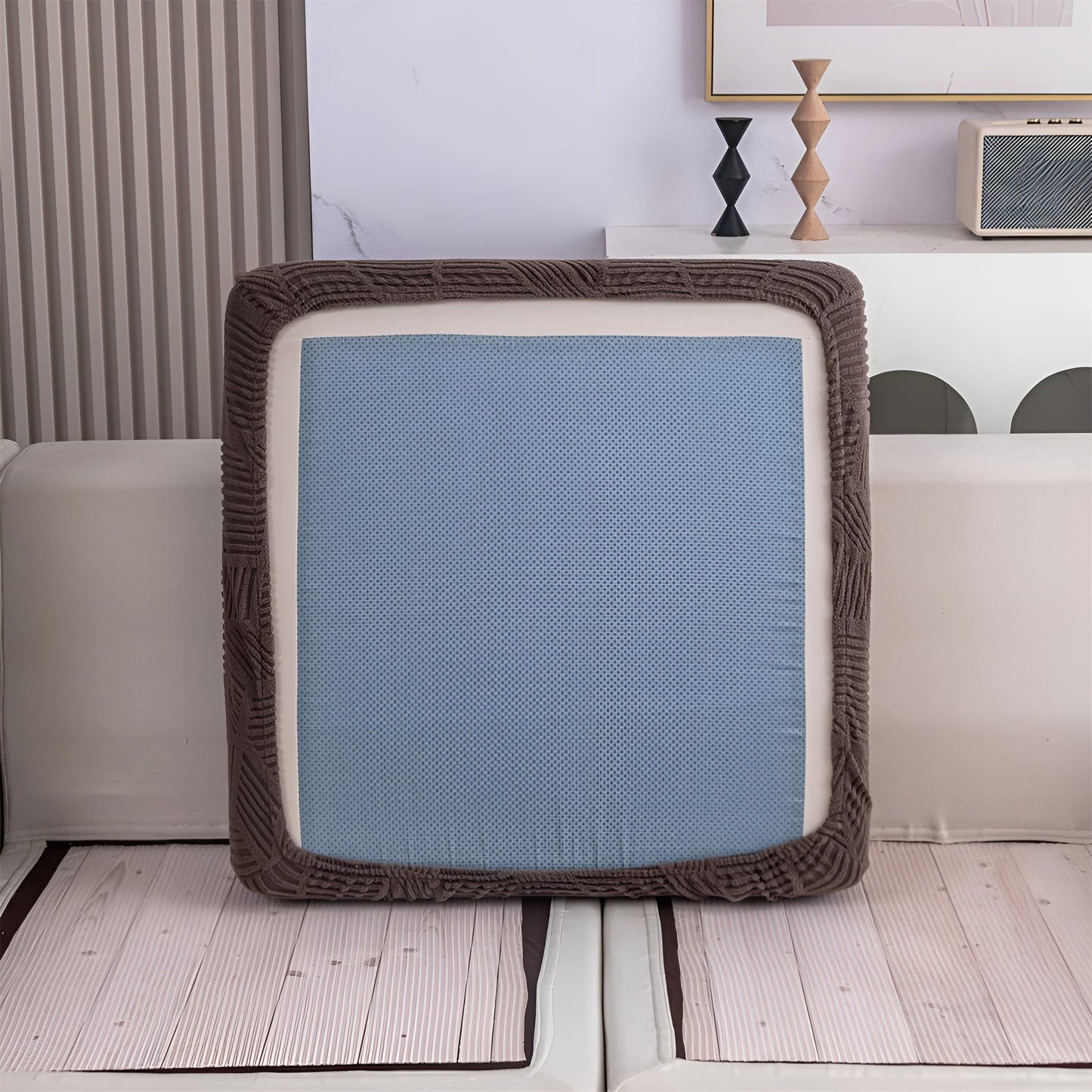 Geometric Jacquard Sofa Cover - Soft, Pet-Friendly, 360° Protection