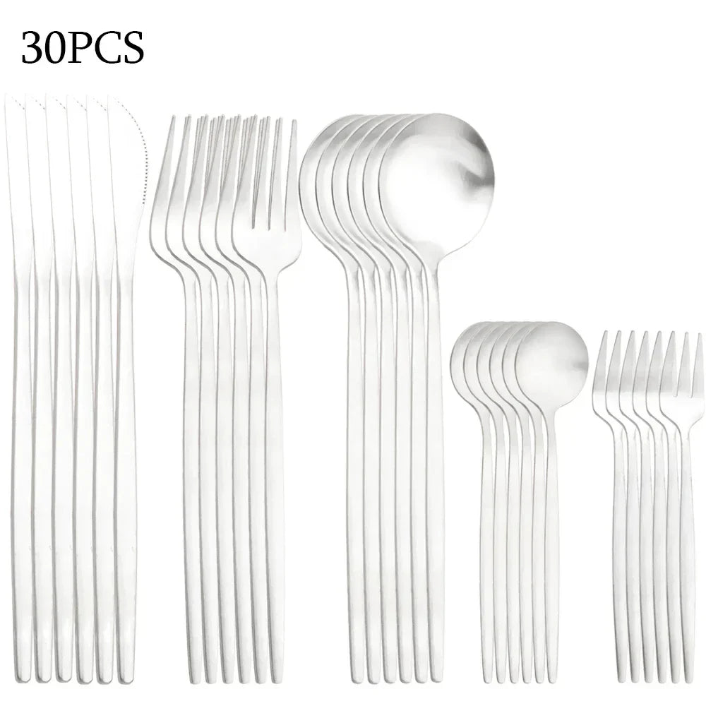 30-Piece Stainless Steel Cutlery Set
