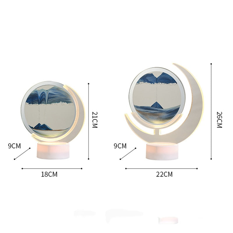 Moon Shape LED Night Light - Sand Serenity Design