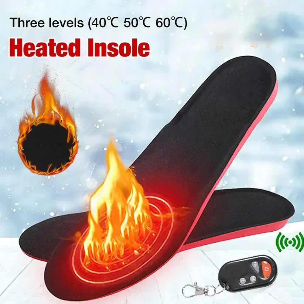 Rechargeable Heated Insoles with Wireless Remote Control
