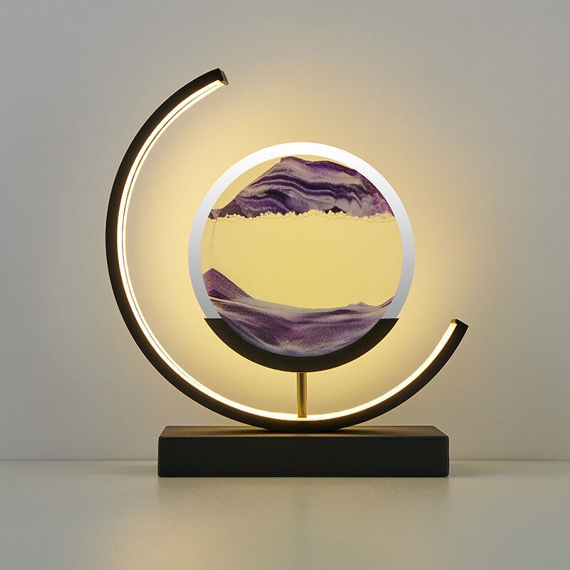 Modern LED Table Lamp with Dynamic Sand Art