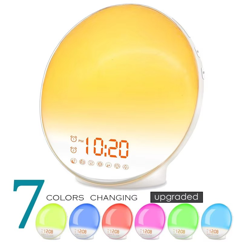 Sunrise Simulation Alarm Clock with FM Radio and Night Light