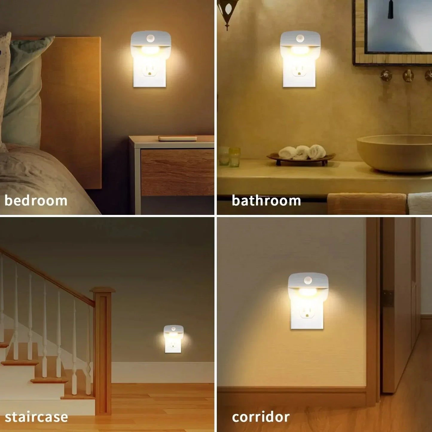 Dimmable LED Night Light with Motion Sensor - Warm & Cool White