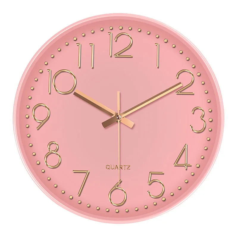 Minimalist 20 cm Nordic Wall Clock in Plastic and Glass