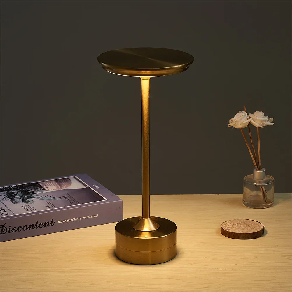Chic LED Bar Table Lamp in Black, Gold, or Silver
