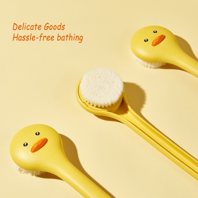 Long Handle Soft Bristle Bath Brush for Body Cleansing