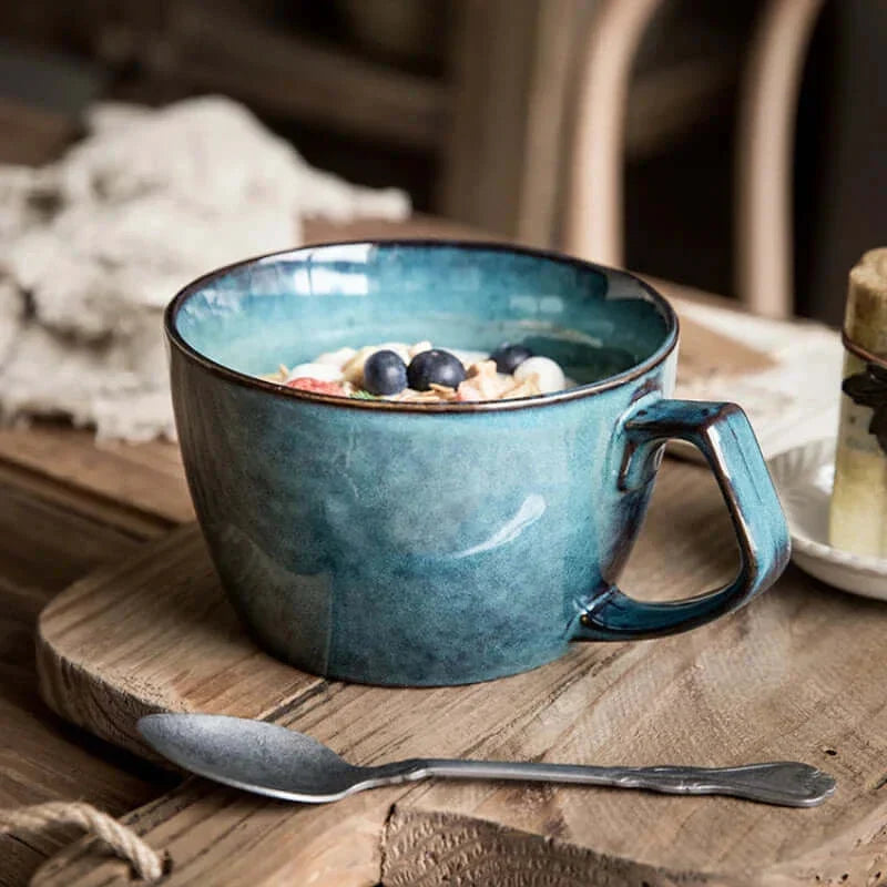 Extra Large Hand-Painted 22 oz Porcelain Coffee Mug