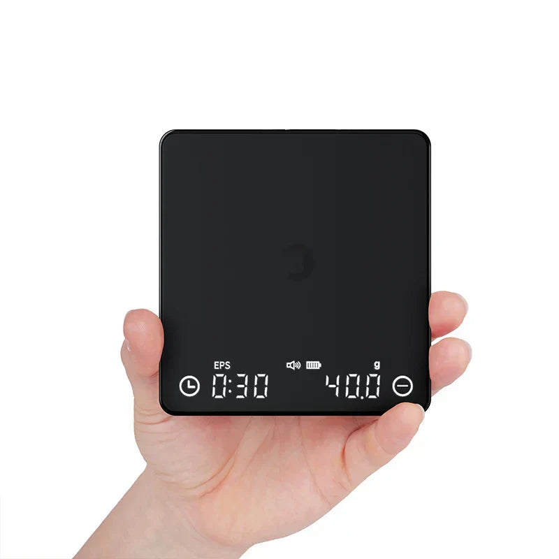 Digital Espresso Coffee Scale with Mini Smart Timer, 2 kg Capacity, USB Rechargeable, Accurate to 0.1 g