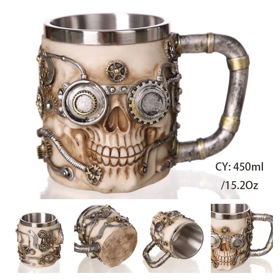 Medieval Dragon Resin and Stainless Steel Mug 600ml