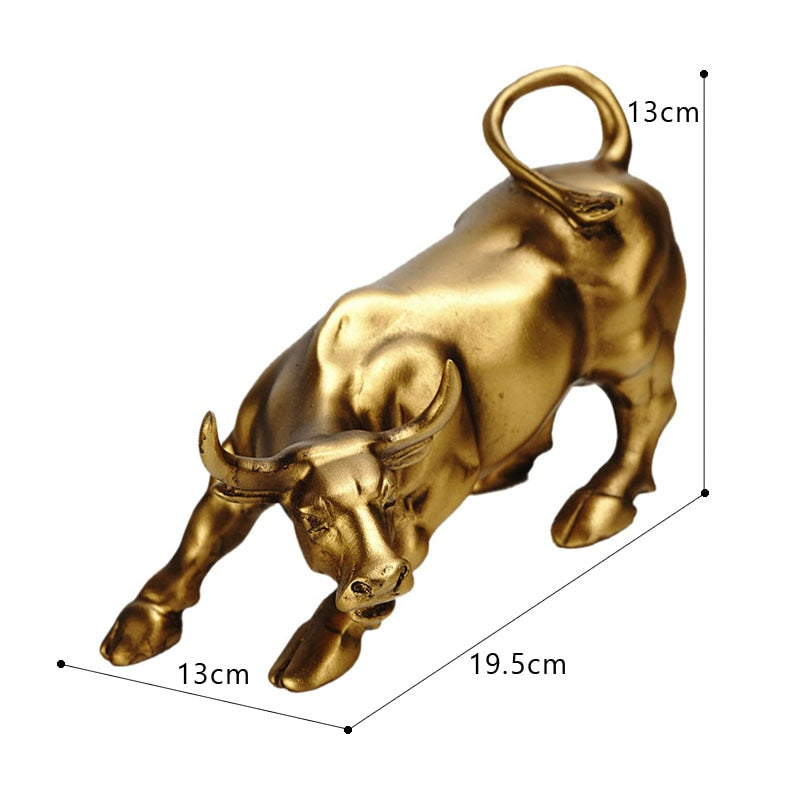 Graffiti Bull Figure Statue - Colorful Desk Ornament for Home and Office