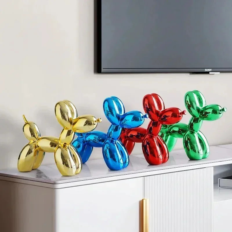 Nordic Resin Balloon Dog Sculpture Modern Art Figure