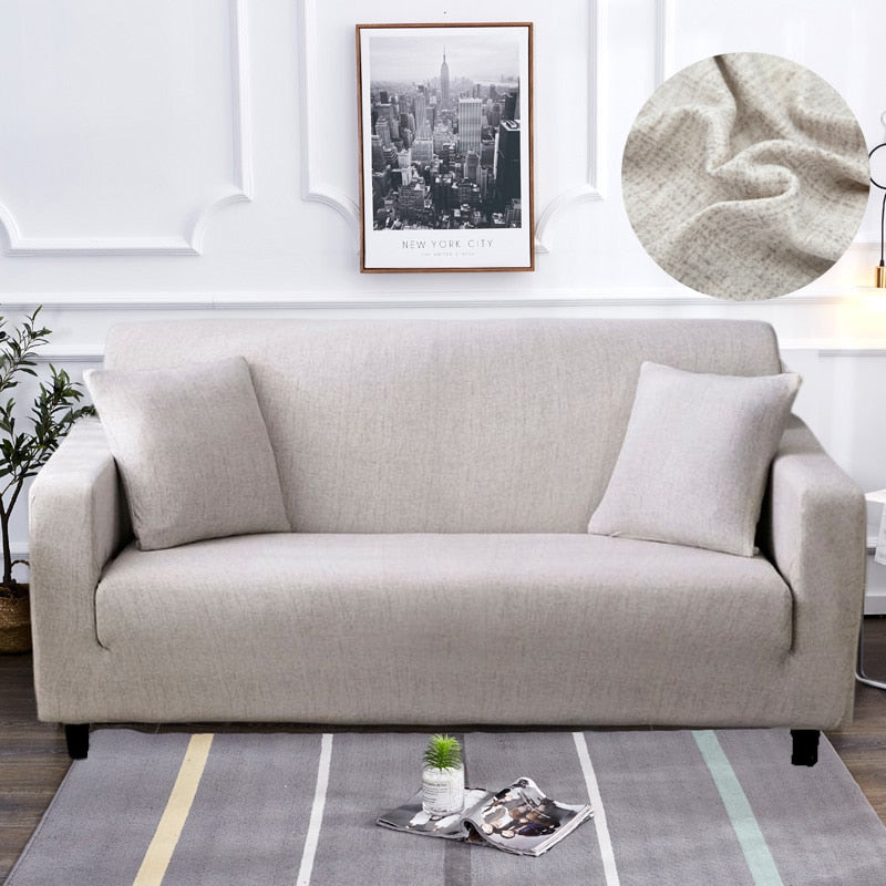 Non-Slip Colorful Elastic Sofa Cover for L-Shaped Sofas