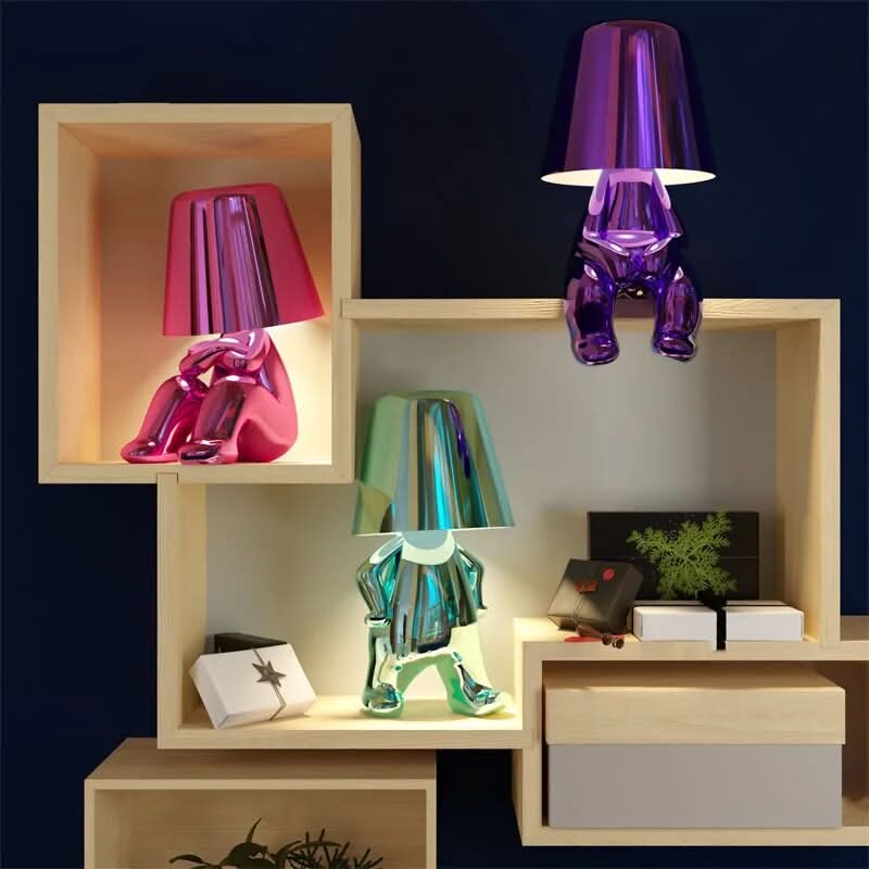 Thinker Resin LED Table Lamp - Modern Warm White Light
