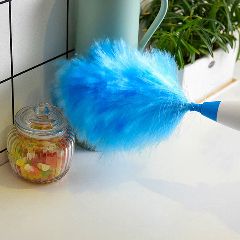 Electric Dust Sweeper with 2-in-1 Brush System and Adjustable Length