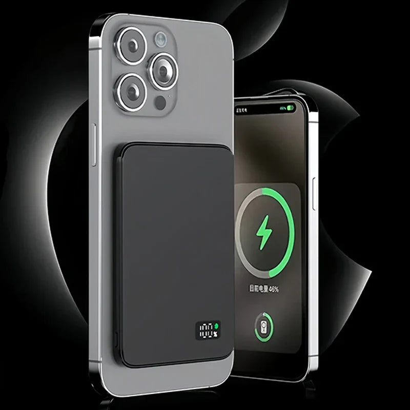 Ultra-Slim Magnetic Wireless Power Bank with LED Indicator