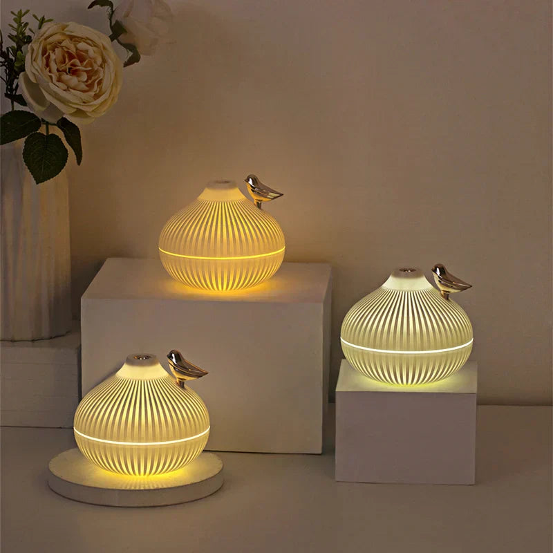 USB Onion-Shaped Humidifier with LED Night Light and Mood Lighting