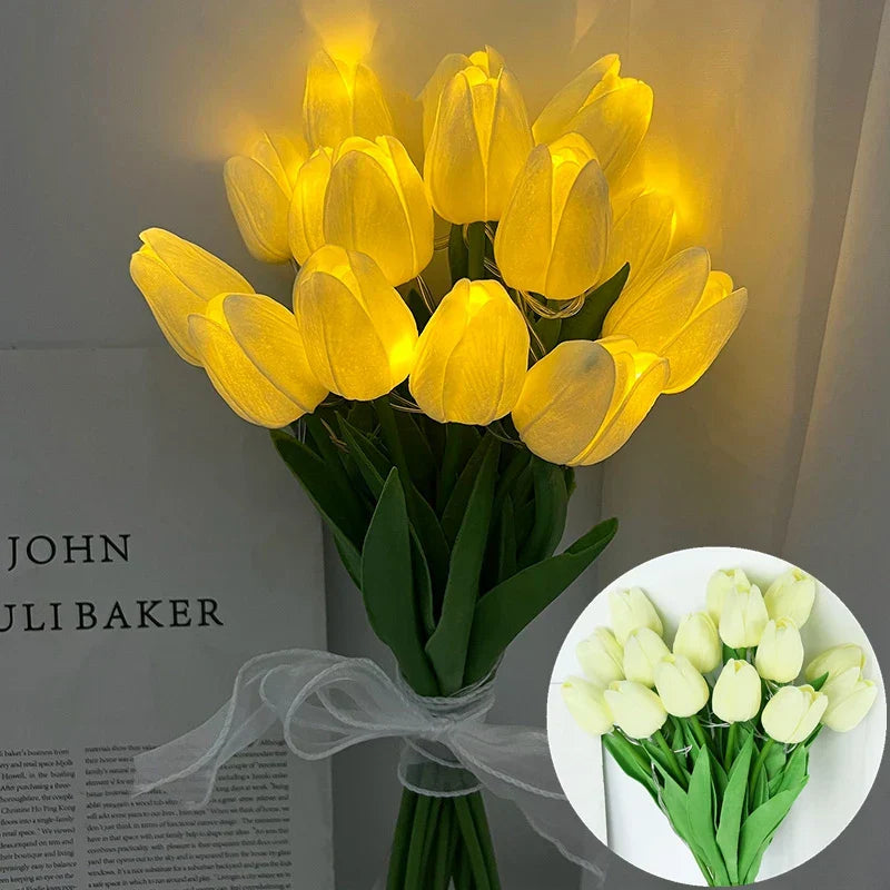 LED Faux Tulip Bouquet Light for Weddings and Home Decor