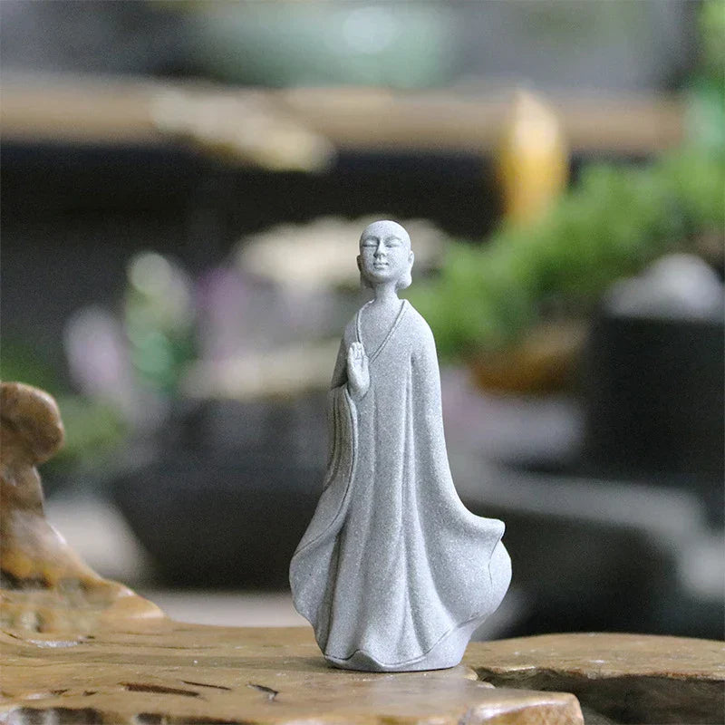 Small Buddha Stone Statue for Zen Garden and Meditation