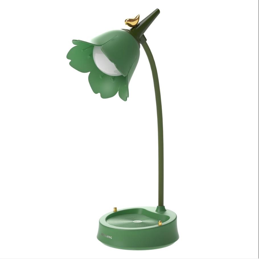 Touch-Sensitive LED Desk Lamp with Flower Petal Shade