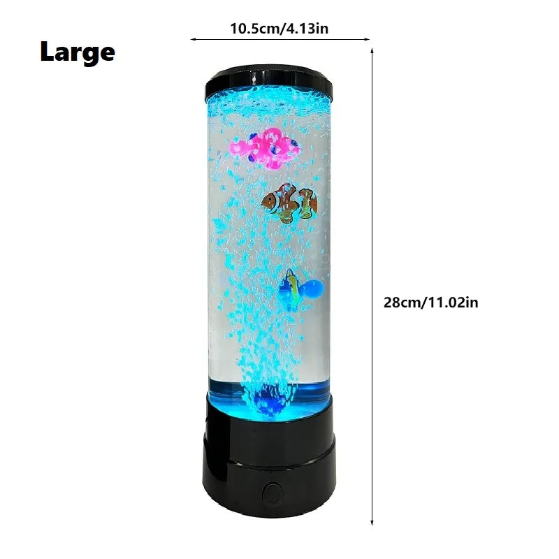 LED Colorful Bubble Fish Lamp with USB Rechargeable Night Light