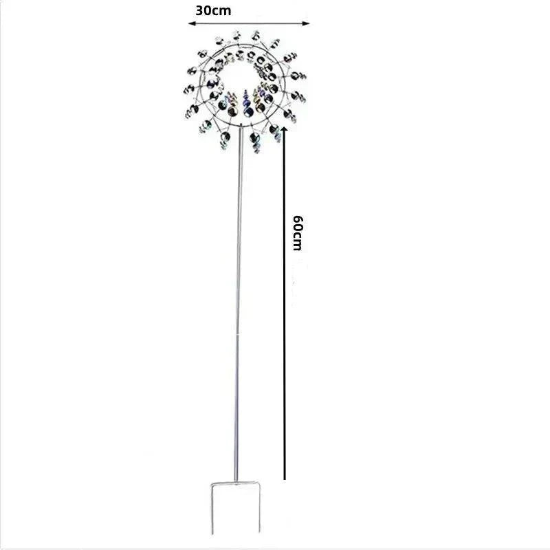 Kinetic Metal Windmill Spinner Garden Decor