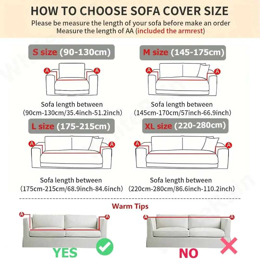 Non-Slip Ribbed Jacquard Sofa Cover