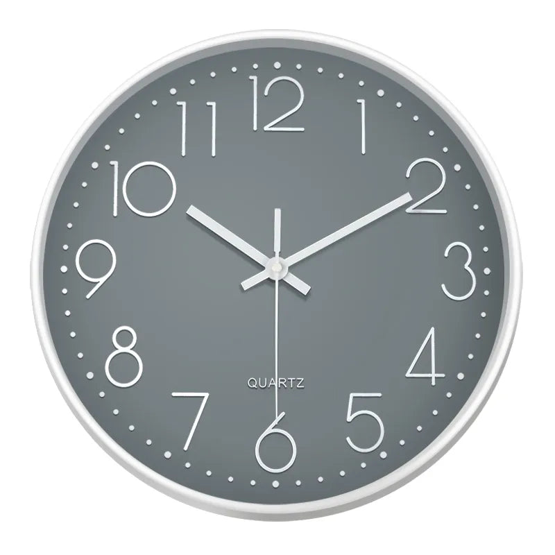 Minimalist 20 cm Nordic Wall Clock in Plastic and Glass