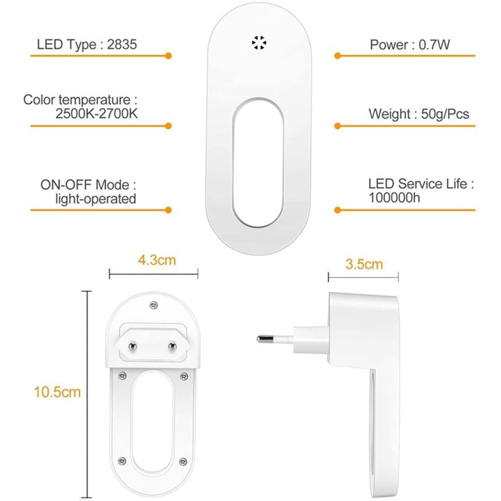 Twilight Sensor Energy Saving Wall Night Light