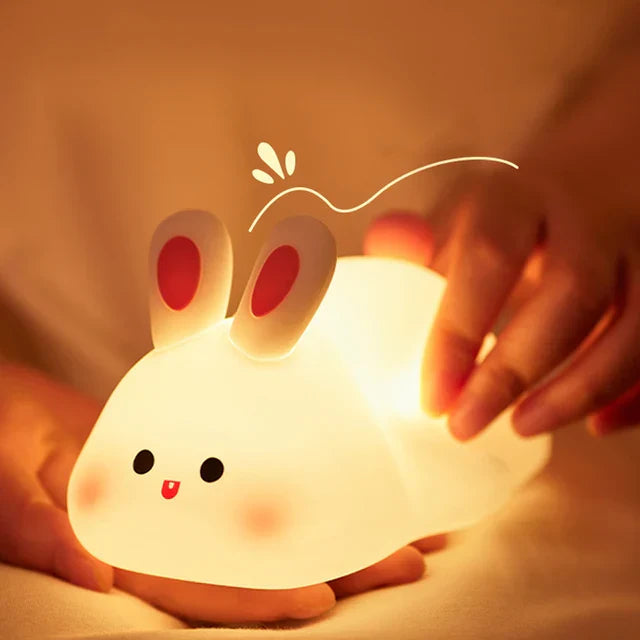 Rabbit-Shaped USB Rechargeable Silicone Night Light
