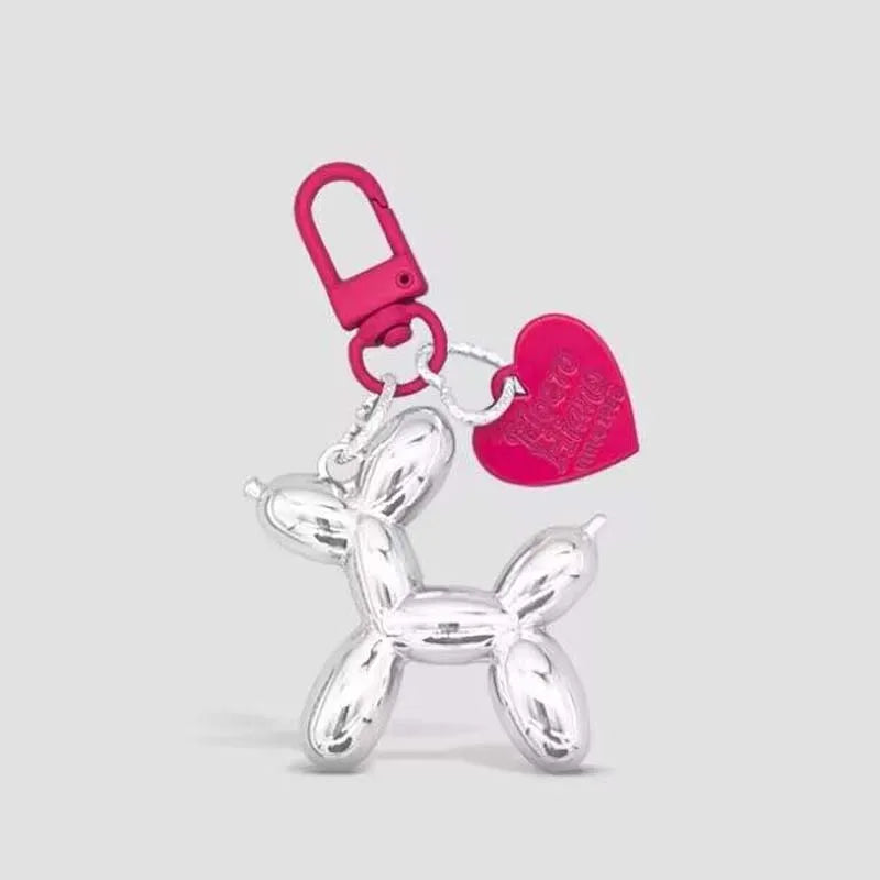 Dog Balloon Keychain in Durable Resin and Zinc Alloy