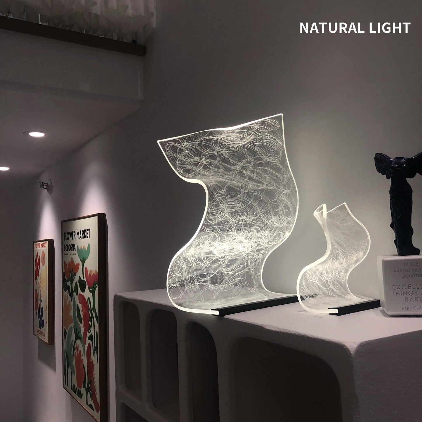 Artsy LED Glass Table Lamp - Mini & Regular Sizes