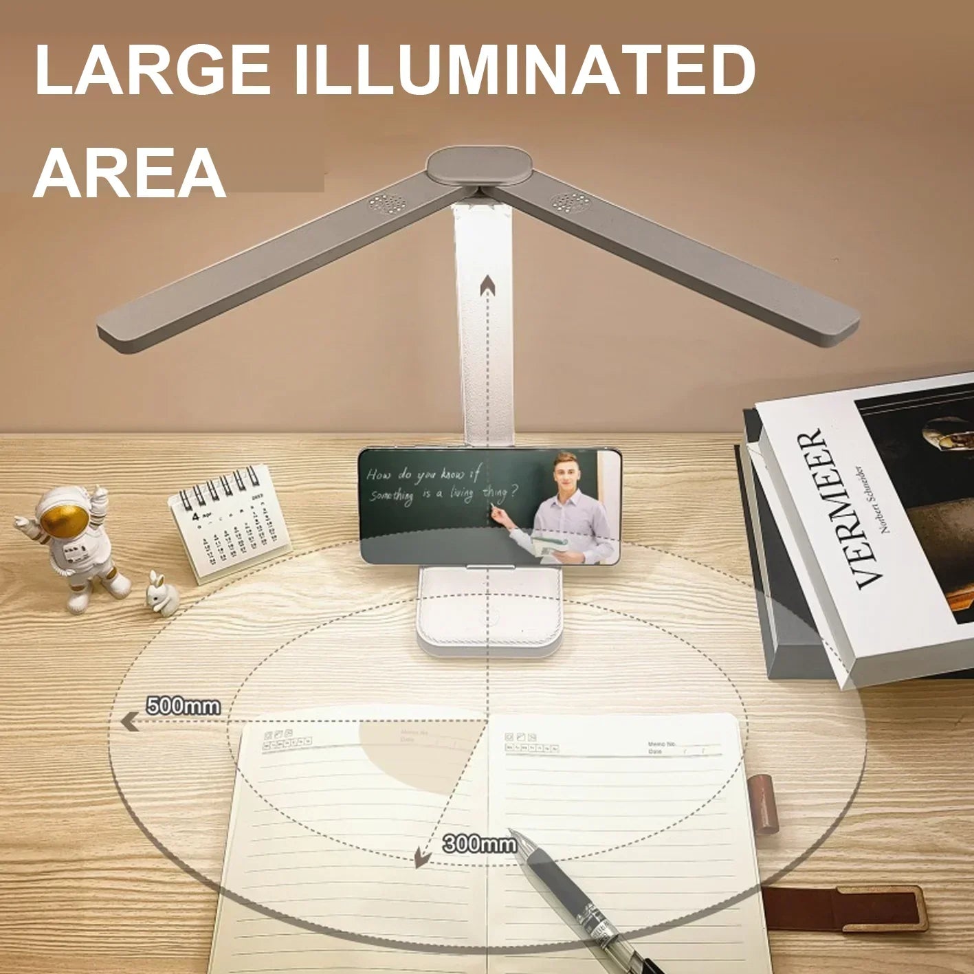 Dimmable Touch-Control LED Reading Lamp - USB Rechargeable, Portable Design