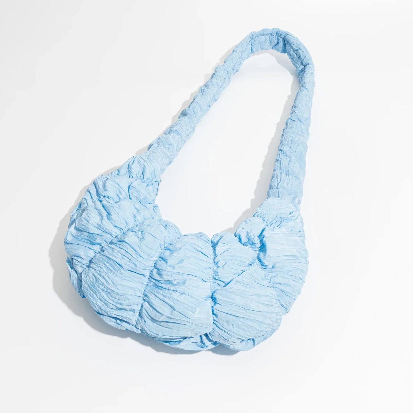 Puff Croissant Shoulder Bag - Lightweight Nylon Tote