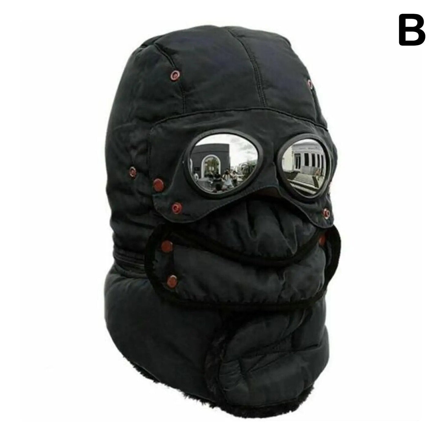 Thermal Windproof Face Covering Beanie for Cold Weather