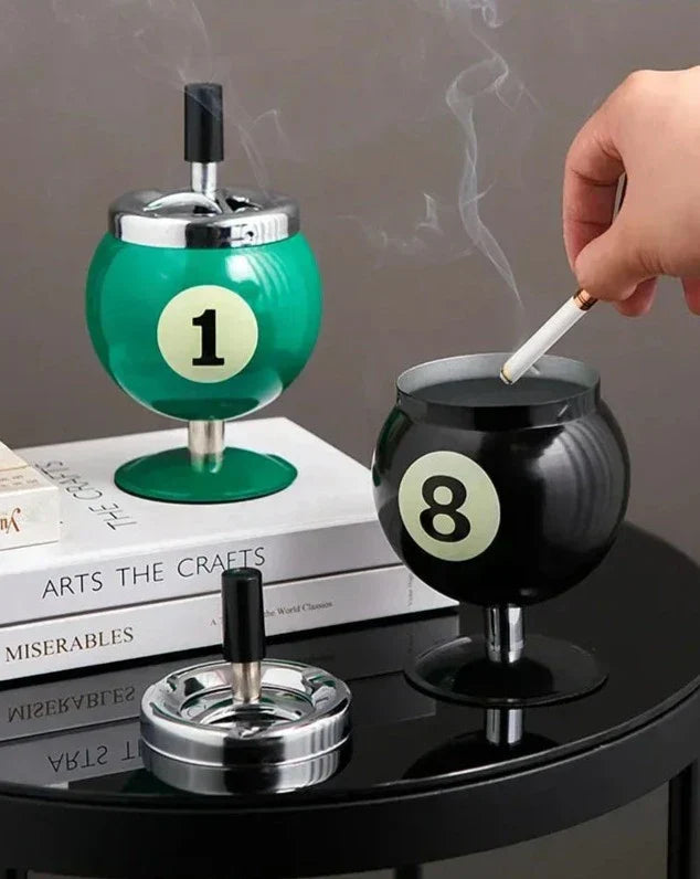 Metal Billiard Ashtray for Gaming Area
