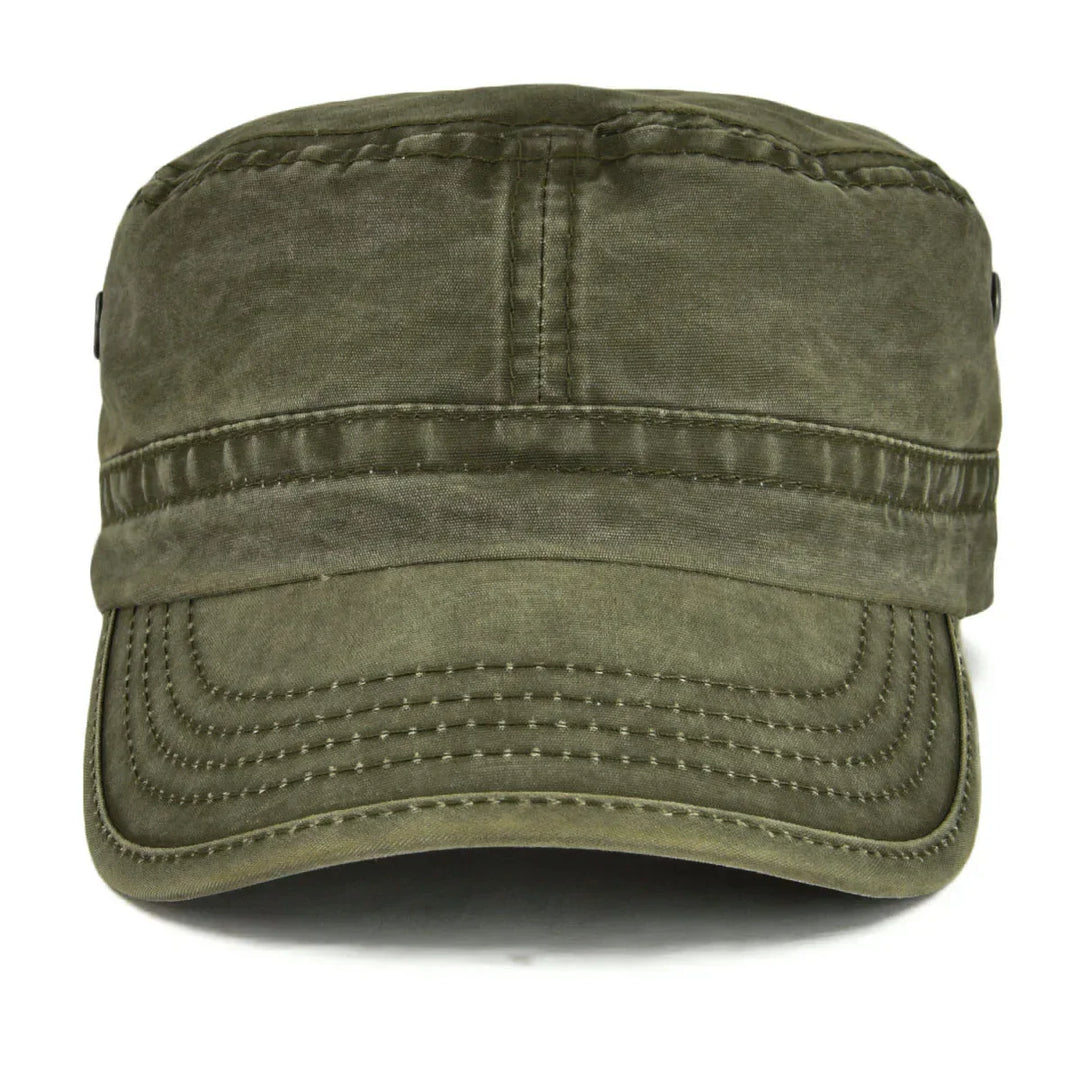 Travis | Robust vintage cap (Army Green)