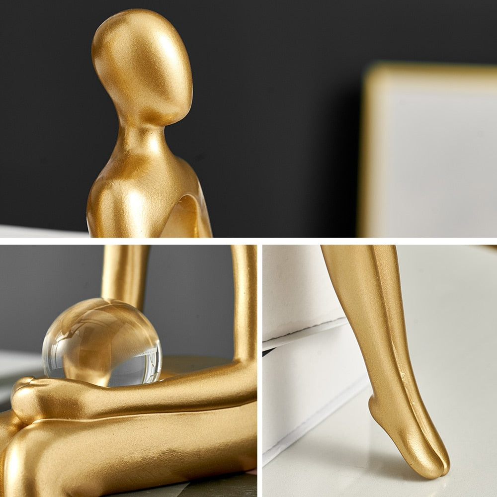 Abstract Modern Figurine Sculpture for Home Decor