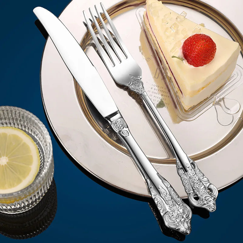 Gold-Plated Stainless Steel Cutlery Set