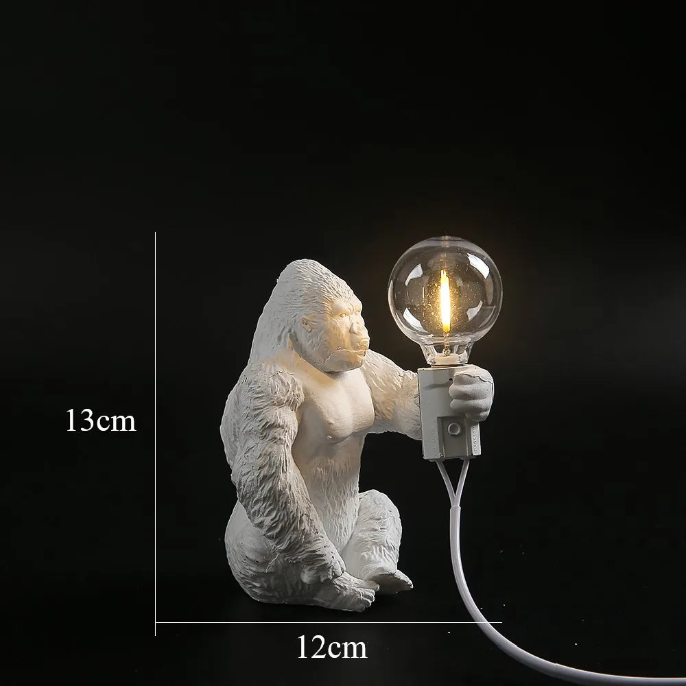 Angry Gorilla Night Lamp Sculpture with Warm Glow