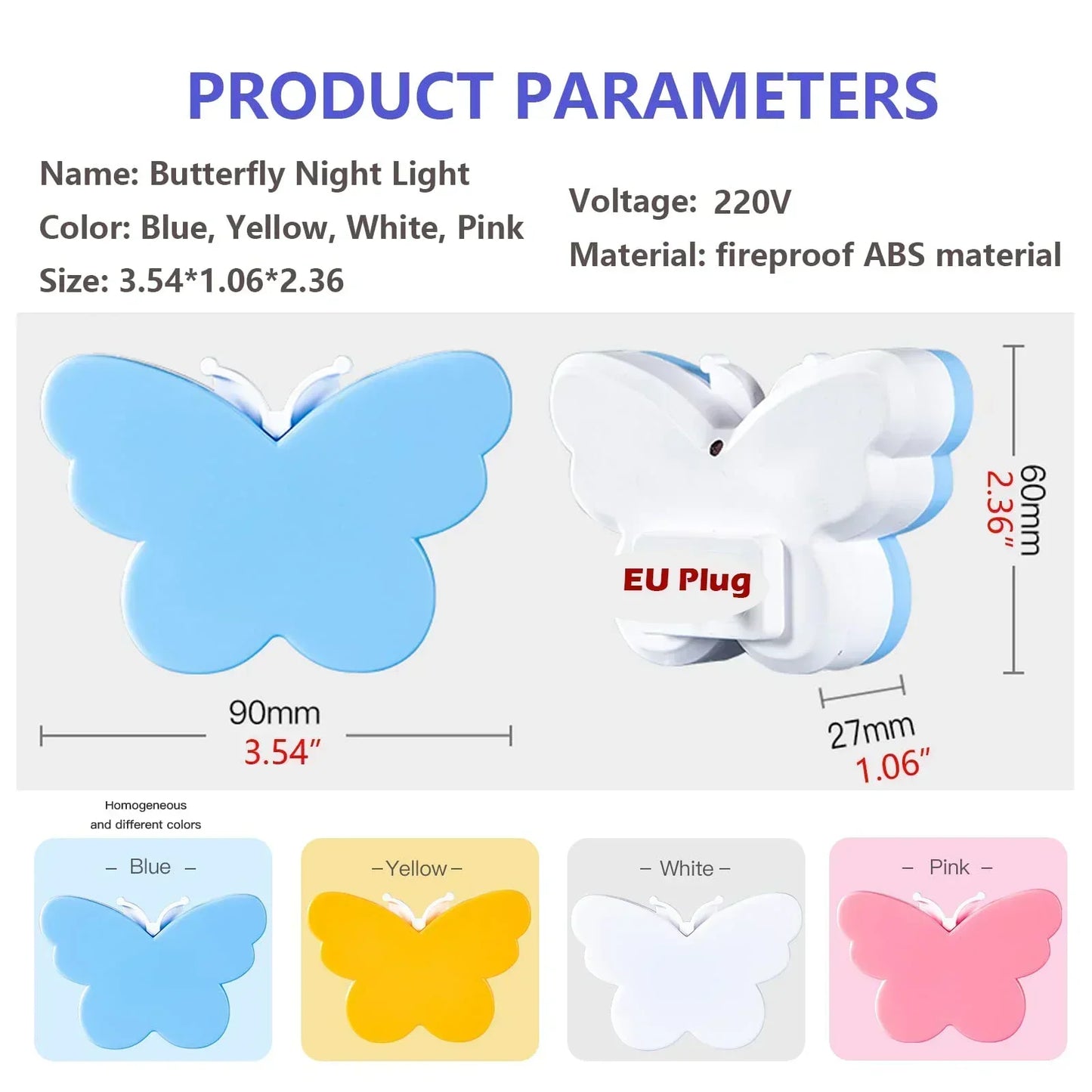 Automatic LED Night Light with Dusk Sensor - Warm White Comfort Light