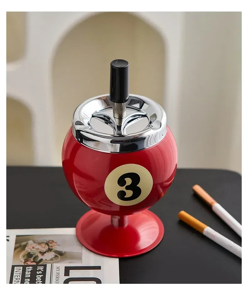 Metal Billiard Ashtray for Gaming Area