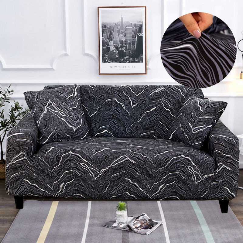 Non-Slip Colorful Elastic Sofa Cover for L-Shaped Sofas