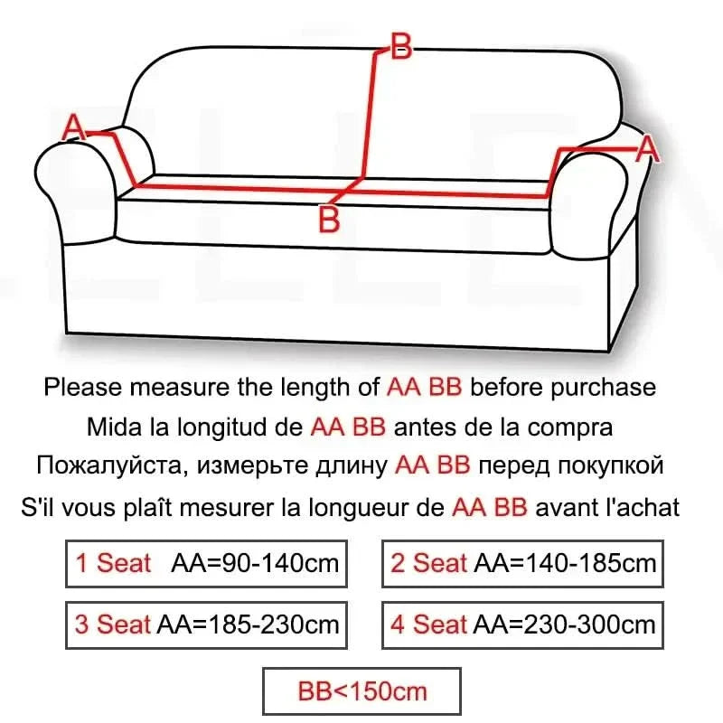 Stretch Velvet Sofa Cover for L-Shaped and Traditional Couches