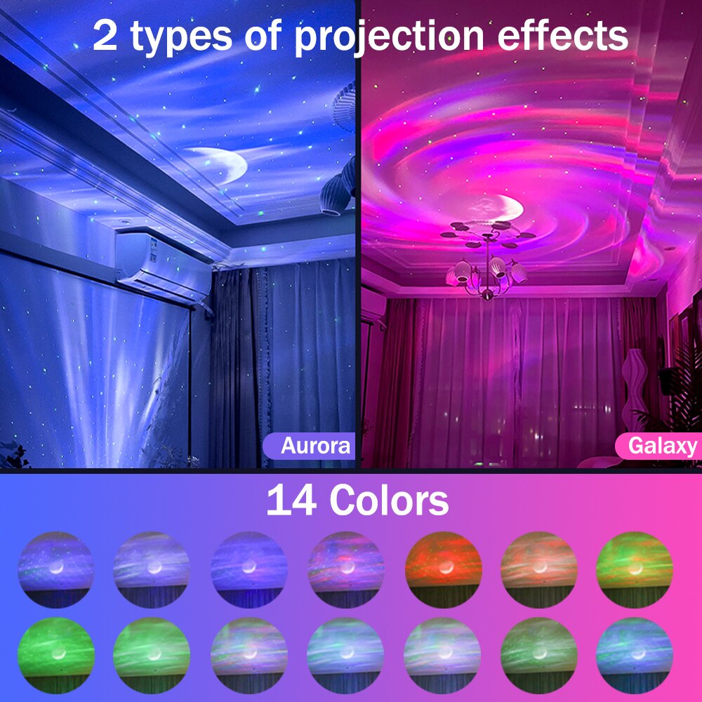 Galaxy Night Light Projector with LED Starscape