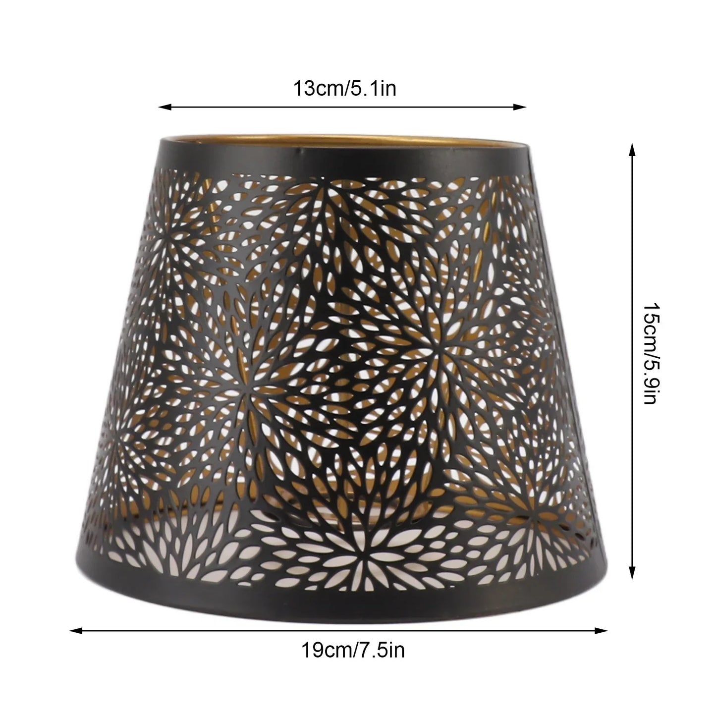 Elegant Gold Patterned Metal Lamp Shade
