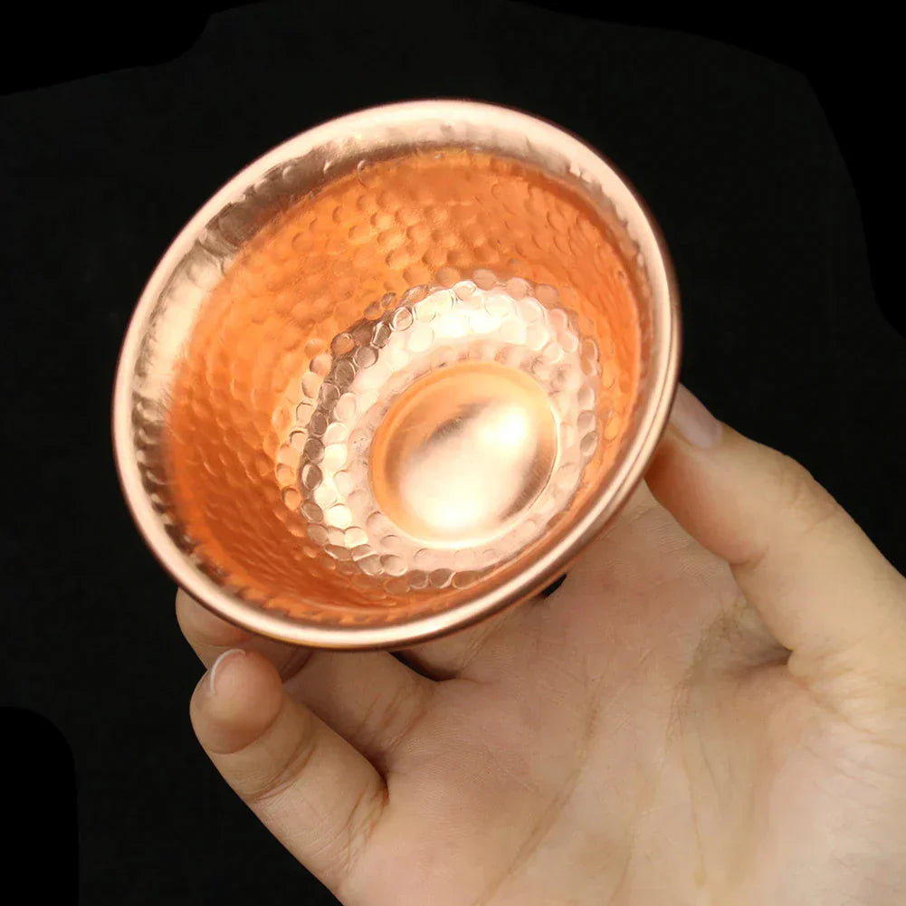 Hand-Hammered Copper Water Bowl for Buddhism