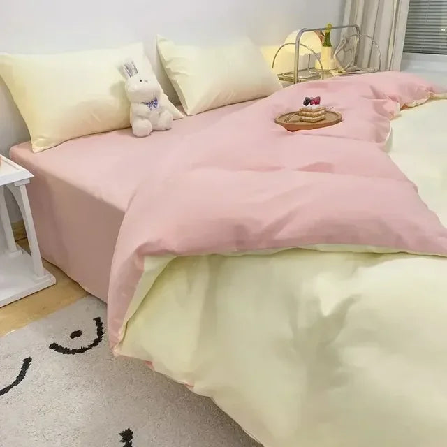 Reversible Soft Duvet Cover in Trendy Colors
