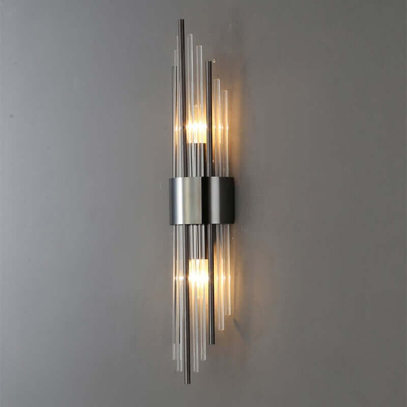 Art Deco Gold Wall Lights with Up & Down Shades