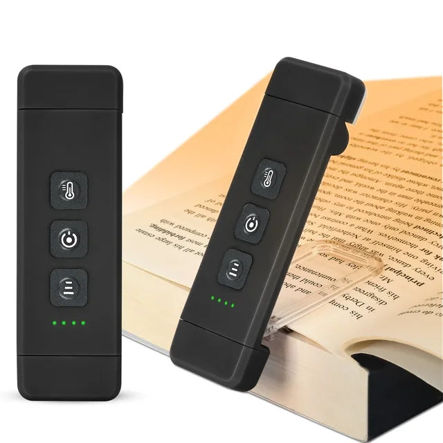 USB Rechargeable Clip-On Book Light with Timer and Adjustable Brightness