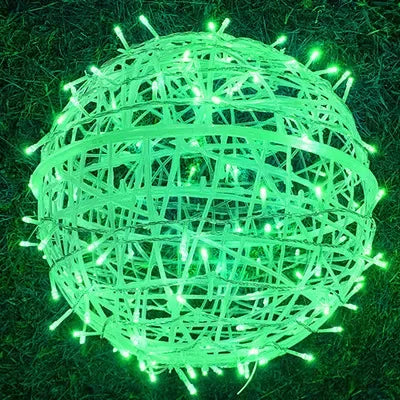 Rattan Sphere Party Lights - 8 Inch Decorative Lighting